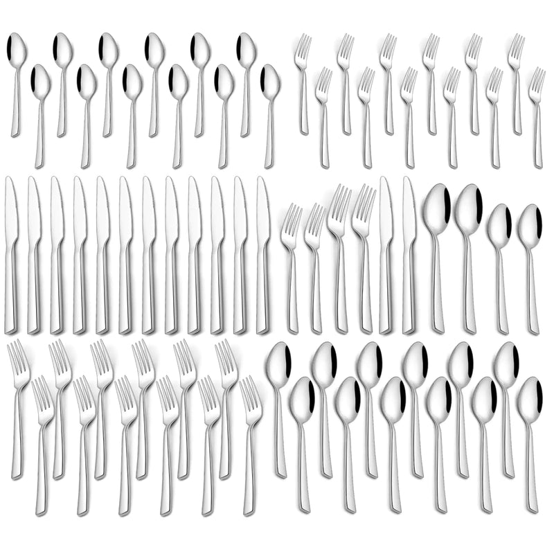 60 Piece Silverware Set For 12 Stainless Steel Flatware/Tableware Set Include Spoons/Forks/Knives Yoehka Mirror Polished Cutlery Set For Home Kitchen Restaurant Hotel DurableDishwasher Safe